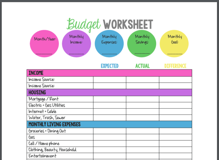 Budget template printable templates pdf spreadsheets word mom tools doc take here